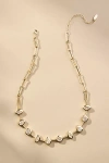By Anthropologie Paperclip Crystal Necklace In Gold