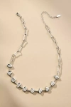 By Anthropologie Paperclip Crystal Necklace In Silver