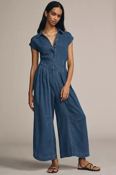 By Anthropologie Parachute Jumpsuit In Blue