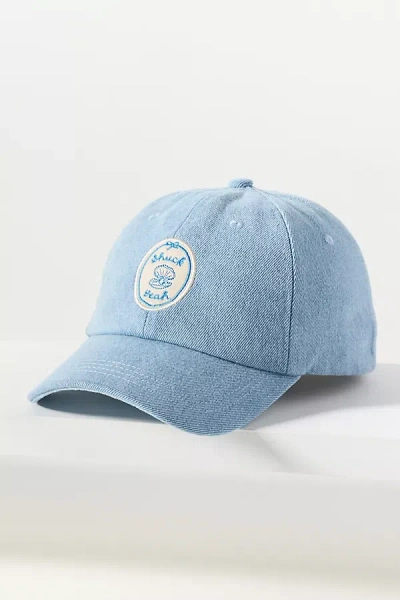 By Anthropologie Patch Baseball Cap In Blue