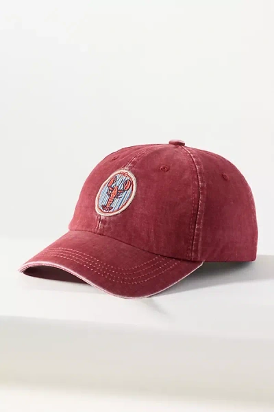By Anthropologie Patch Baseball Cap In Red