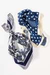 By Anthropologie Patterned Hair Scarf In Blue