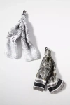 By Anthropologie Patterned Hair Scarves, Set Of 2 In Grey