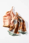 By Anthropologie Patterned Hair Scarves, Set Of 2 In Orange
