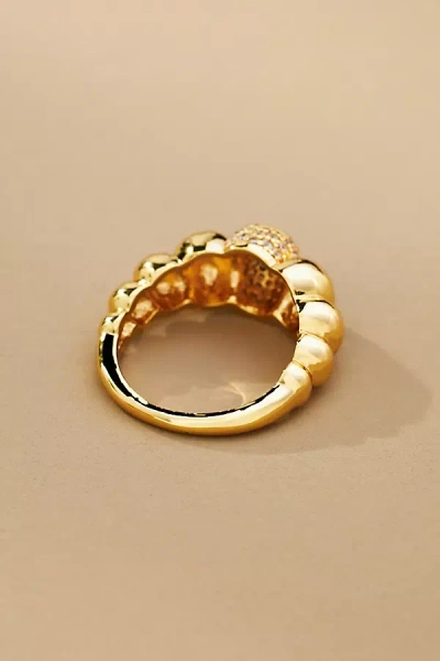 By Anthropologie Pavé Ball Ring In Gold