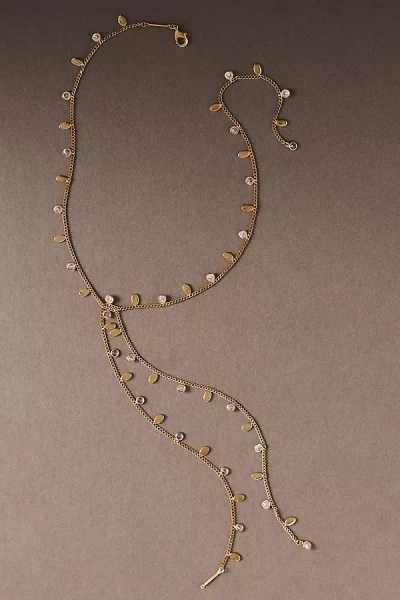 By Anthropologie Pavé Bolo Tie Necjklace In Gold