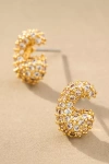 By Anthropologie Pavé Bubble Letter Monogram Earrings In Multicolor