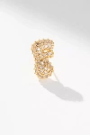 By Anthropologie Pavé Bubble Letter Monogram Earrings In Multicolor