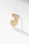 By Anthropologie Pavé Bubble Letter Monogram Earrings In Multicolor