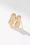 By Anthropologie Pavé Bubble Letter Monogram Earrings In Multicolor