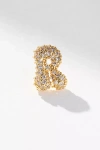 By Anthropologie Pavé Bubble Letter Monogram Earrings In Multicolor