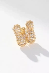By Anthropologie Pavé Bubble Letter Monogram Earrings In Multicolor