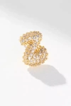 By Anthropologie Pavé Bubble Letter Monogram Earrings In Multicolor
