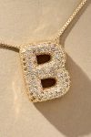By Anthropologie Pavé Bubble Letter Monogram Necklace