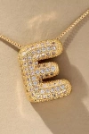 By Anthropologie Pavé Bubble Letter Monogram Necklace