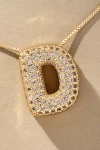 By Anthropologie Pavé Bubble Letter Monogram Necklace