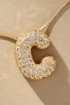 By Anthropologie Pavé Bubble Letter Monogram Necklace