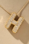 By Anthropologie Pavé Bubble Letter Monogram Necklace