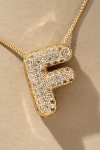 By Anthropologie Pavé Bubble Letter Monogram Necklace