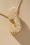 By Anthropologie Pavé Bubble Letter Monogram Necklace