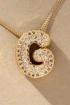 By Anthropologie Pavé Bubble Letter Monogram Necklace
