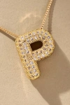 By Anthropologie Pavé Bubble Letter Monogram Necklace