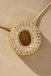 By Anthropologie Pavé Bubble Letter Monogram Necklace