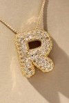 By Anthropologie Pavé Bubble Letter Monogram Necklace