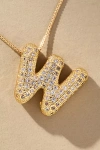 By Anthropologie Pavé Bubble Letter Monogram Necklace