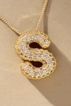 By Anthropologie Pavé Bubble Letter Monogram Necklace