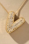By Anthropologie Pavé Bubble Letter Monogram Necklace