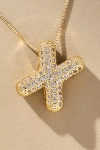 By Anthropologie Pavé Bubble Letter Monogram Necklace