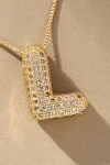 By Anthropologie Pavé Bubble Letter Monogram Necklace