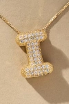 By Anthropologie Pavé Bubble Letter Monogram Necklace