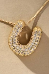 By Anthropologie Pavé Bubble Letter Monogram Necklace