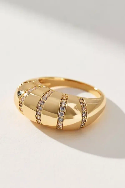 By Anthropologie Pavé Cocktail Ring In Gold
