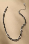 By Anthropologie Pavé Crystal Curb Chain Necklace