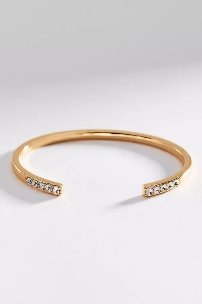 By Anthropologie Pavé Diamond Open Slim Bracelet In Gold