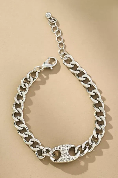 By Anthropologie Pavé Link Bracelet In Metallic