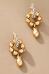 By Anthropologie Pavé Metal Charm Huggie Hoop Earrings In Gold