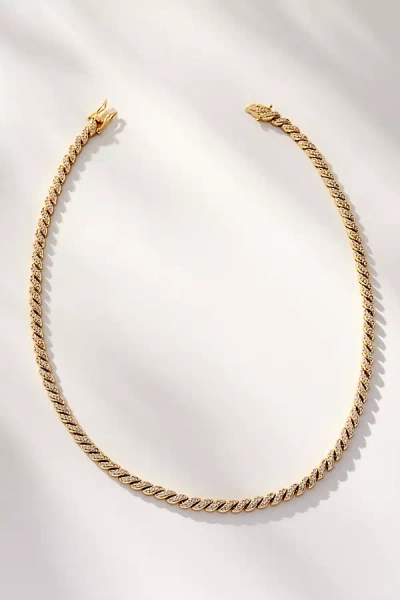 By Anthropologie Pavé Rope Necklace In Gold