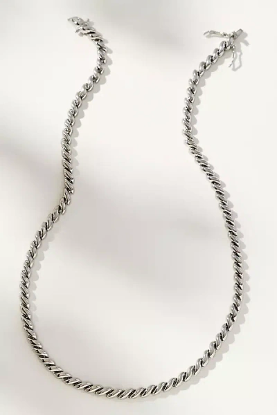 By Anthropologie Pavé Rope Necklace In Silver