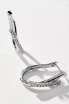 By Anthropologie Pavé Sculptural U-shaped Hoop Earrings