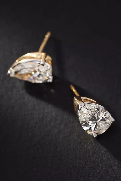 By Anthropologie Pear-cut 4ct Diamond Earrings In Gold