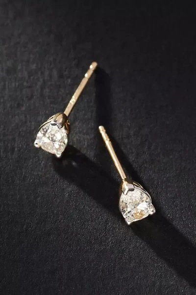 By Anthropologie Pear-cut Diamond Earrings In Gold