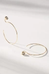 By Anthropologie Pear Sparkle Hoop Earrings In Gold