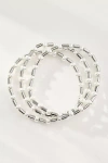 By Anthropologie Pearl Beaded Bracelets, Set Of 3 In Metallic