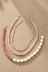 By Anthropologie Pearl Beaded Necklaces, Set Of 3