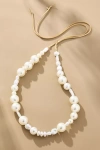 By Anthropologie Pearl Beaded Tie Necklace In White