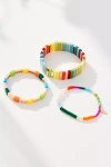 By Anthropologie Pearl Chicklet Bracelets, Set Of 3